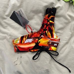 Jaded London Flaming Car Bikini Top